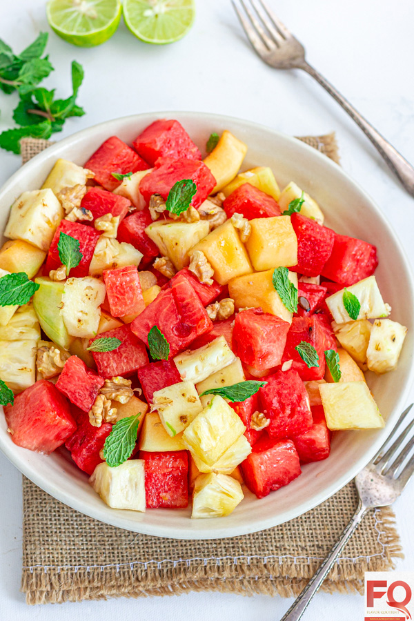 1-Watermelon Pineapple Fruit Salad
